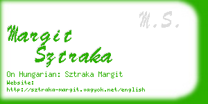 margit sztraka business card